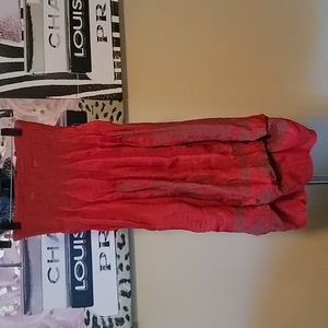 One size red strapless dress